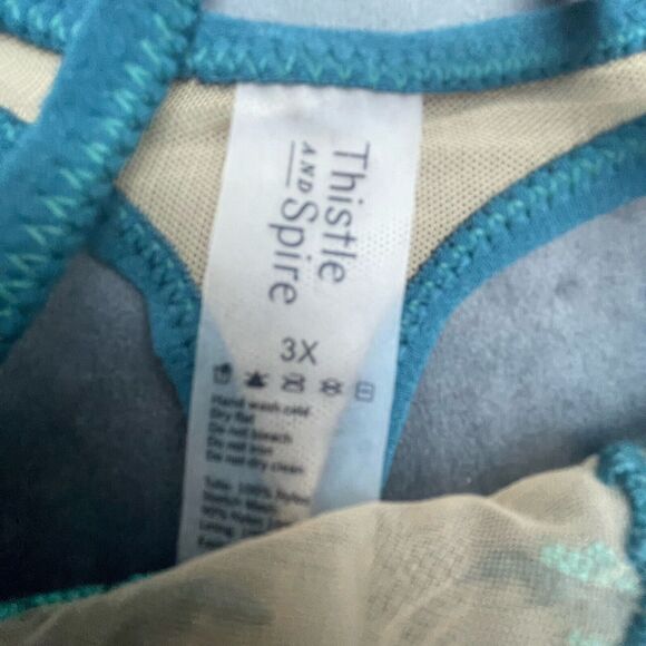 Thistle and Spire Haze Thong Womens 3X Emerald Butterscotch Sheer Revolve - Picture 6 of 9